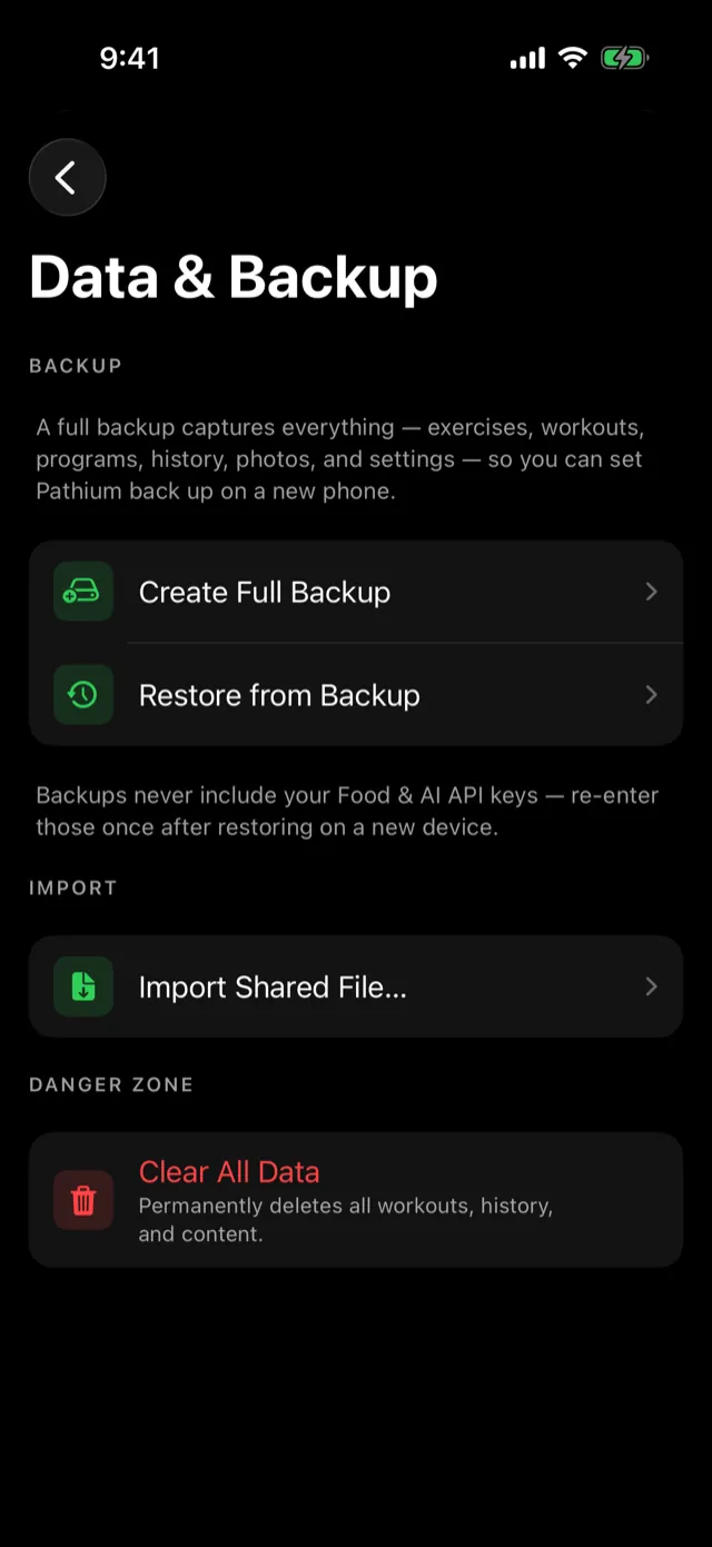Data & Backup.